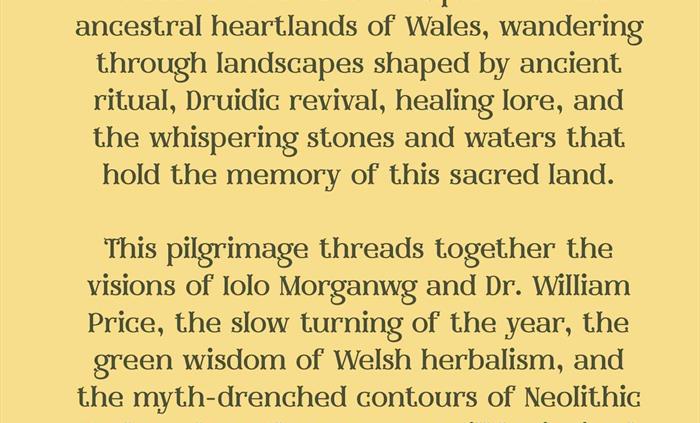 Tour, Autumn, South Wales, Druid